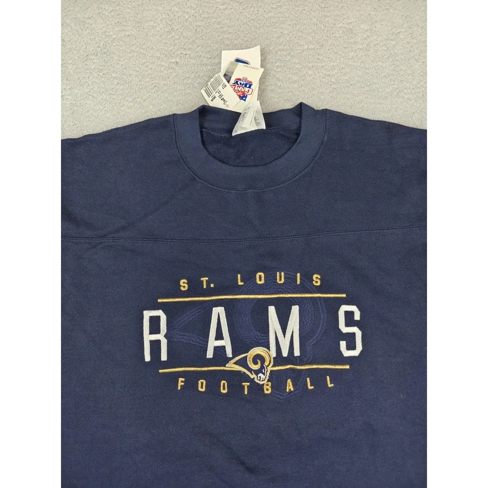 Vintage St.‎ Louis Rams Sweatshirt Mens XL Blue NFL Football CSA Crewneck 90s